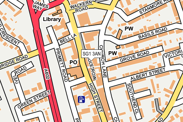 SG1 3AN map - OS OpenMap – Local (Ordnance Survey)