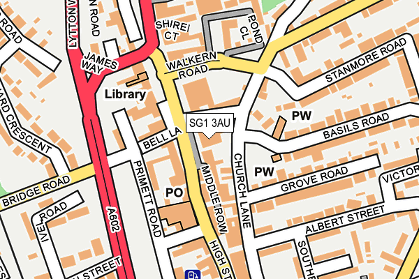 SG1 3AU map - OS OpenMap – Local (Ordnance Survey)