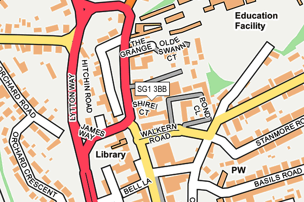 SG1 3BB map - OS OpenMap – Local (Ordnance Survey)