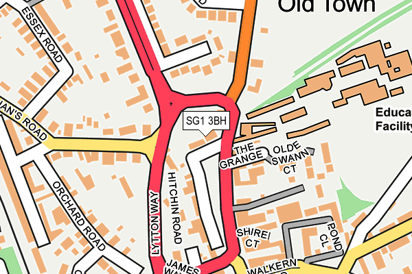 SG1 3BH map - OS OpenMap – Local (Ordnance Survey)