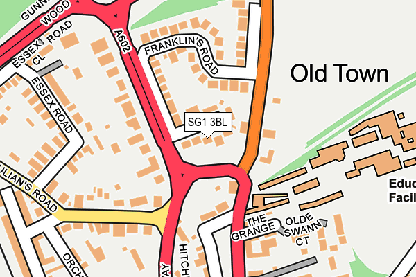 SG1 3BL map - OS OpenMap – Local (Ordnance Survey)