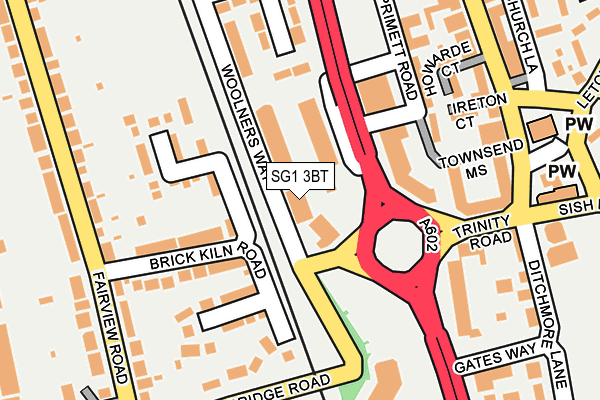 SG1 3BT map - OS OpenMap – Local (Ordnance Survey)