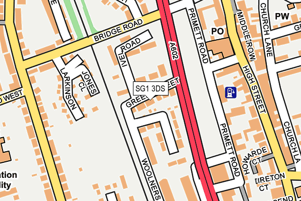 SG1 3DS map - OS OpenMap – Local (Ordnance Survey)