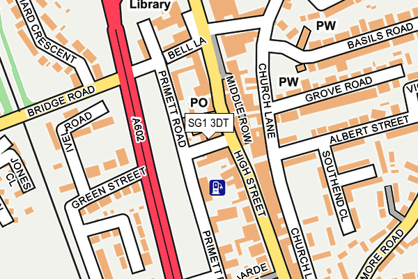 SG1 3DT map - OS OpenMap – Local (Ordnance Survey)