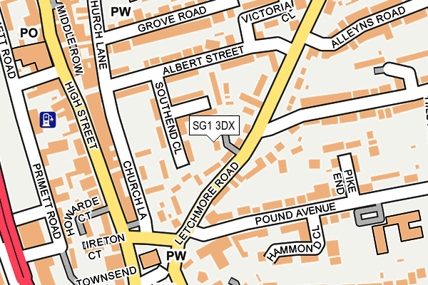 SG1 3DX map - OS OpenMap – Local (Ordnance Survey)