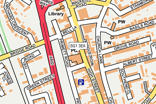 SG1 3EA map - OS OpenMap – Local (Ordnance Survey)