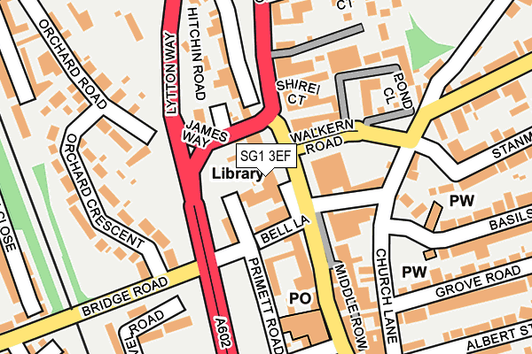 SG1 3EF map - OS OpenMap – Local (Ordnance Survey)