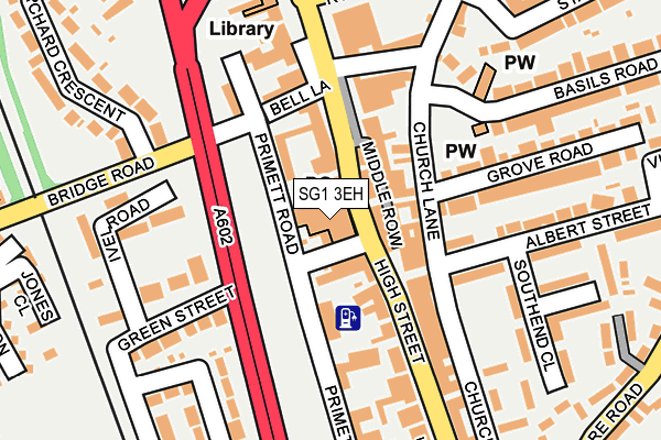 SG1 3EH map - OS OpenMap – Local (Ordnance Survey)