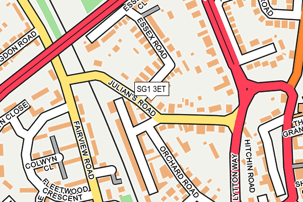 SG1 3ET map - OS OpenMap – Local (Ordnance Survey)