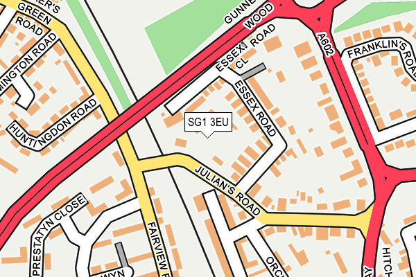 SG1 3EU map - OS OpenMap – Local (Ordnance Survey)