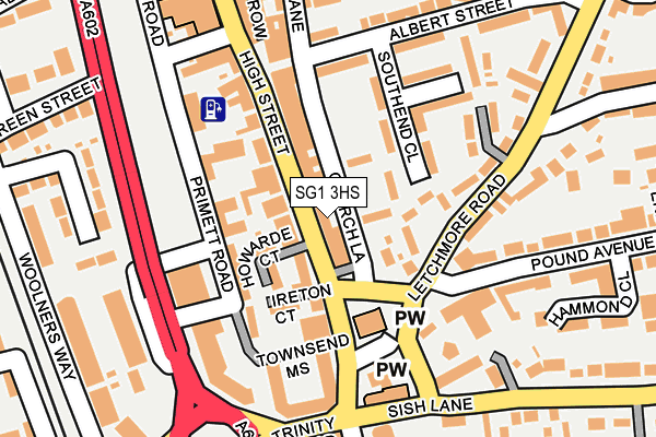 SG1 3HS map - OS OpenMap – Local (Ordnance Survey)