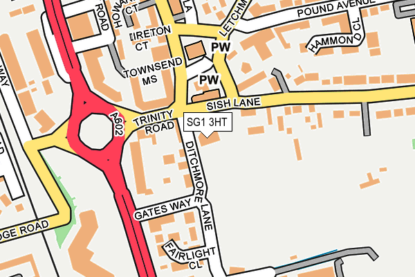 SG1 3HT map - OS OpenMap – Local (Ordnance Survey)