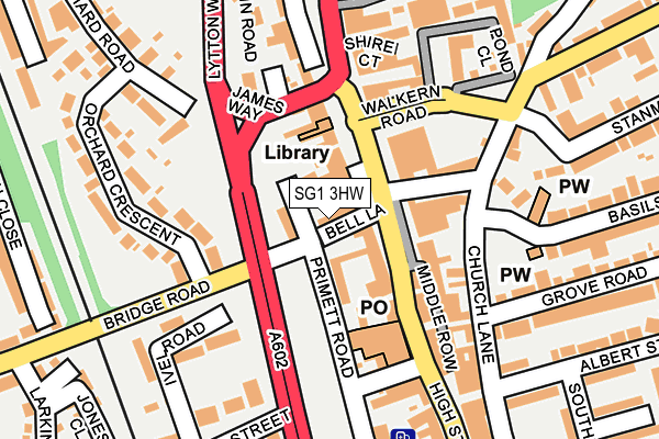 SG1 3HW map - OS OpenMap – Local (Ordnance Survey)