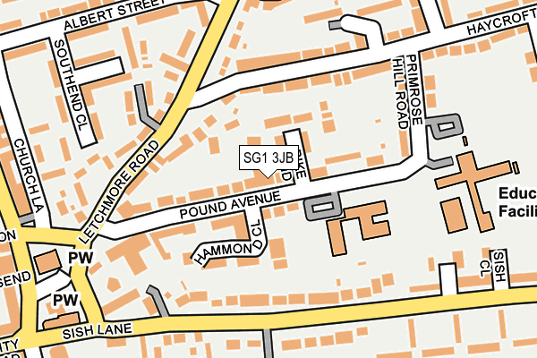 SG1 3JB map - OS OpenMap – Local (Ordnance Survey)