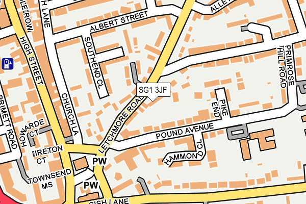 SG1 3JF map - OS OpenMap – Local (Ordnance Survey)