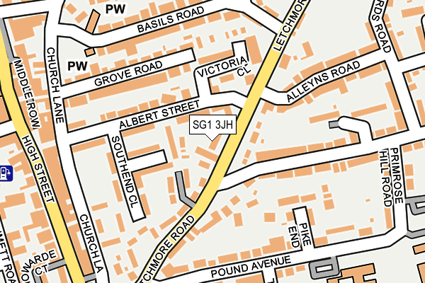 SG1 3JH map - OS OpenMap – Local (Ordnance Survey)