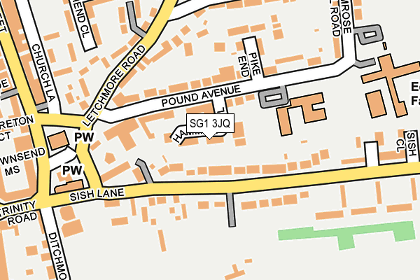 SG1 3JQ map - OS OpenMap – Local (Ordnance Survey)