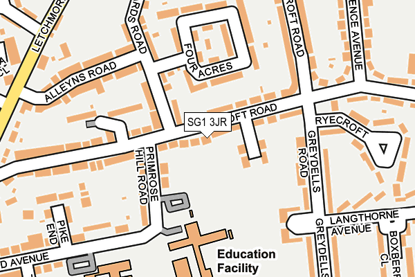 SG1 3JR map - OS OpenMap – Local (Ordnance Survey)