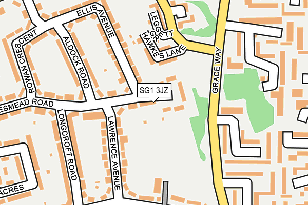 SG1 3JZ map - OS OpenMap – Local (Ordnance Survey)