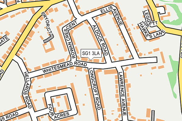 SG1 3LA map - OS OpenMap – Local (Ordnance Survey)