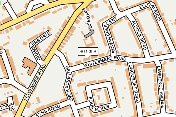 SG1 3LB map - OS OpenMap – Local (Ordnance Survey)