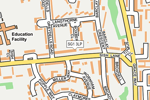 SG1 3LP map - OS OpenMap – Local (Ordnance Survey)