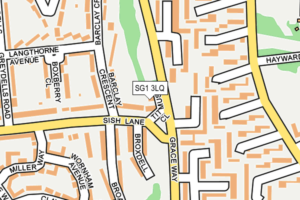 SG1 3LQ map - OS OpenMap – Local (Ordnance Survey)