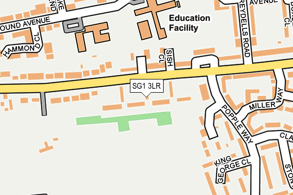 SG1 3LR map - OS OpenMap – Local (Ordnance Survey)