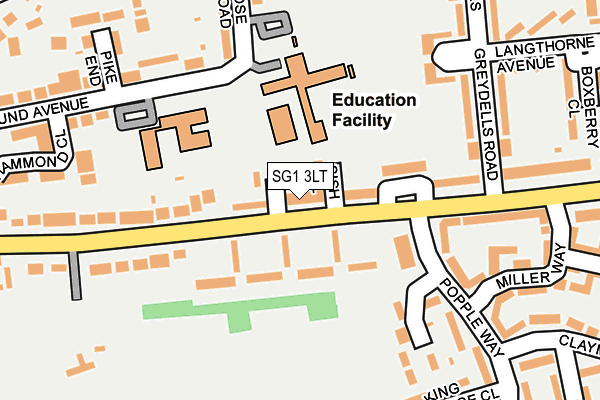 SG1 3LT map - OS OpenMap – Local (Ordnance Survey)