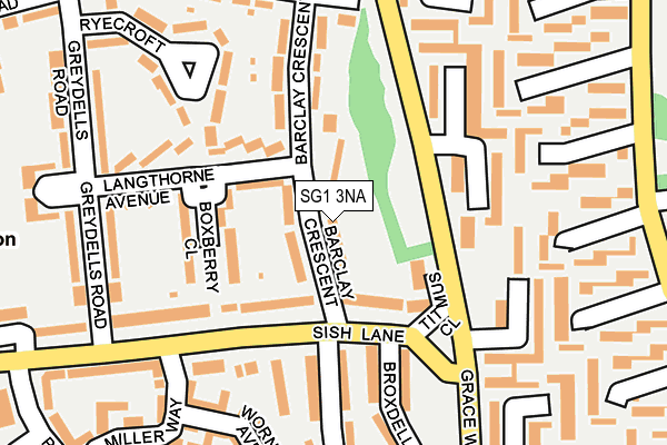 SG1 3NA map - OS OpenMap – Local (Ordnance Survey)