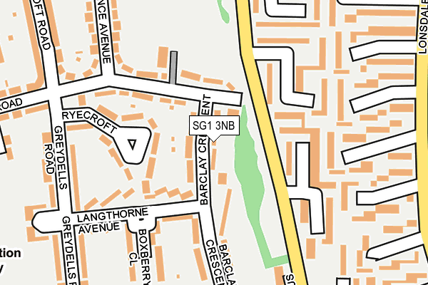 SG1 3NB map - OS OpenMap – Local (Ordnance Survey)