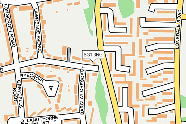 SG1 3NG map - OS OpenMap – Local (Ordnance Survey)