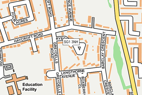 SG1 3NH map - OS OpenMap – Local (Ordnance Survey)