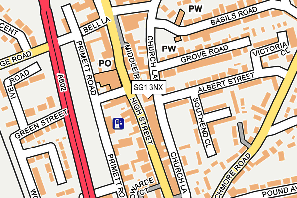 SG1 3NX map - OS OpenMap – Local (Ordnance Survey)