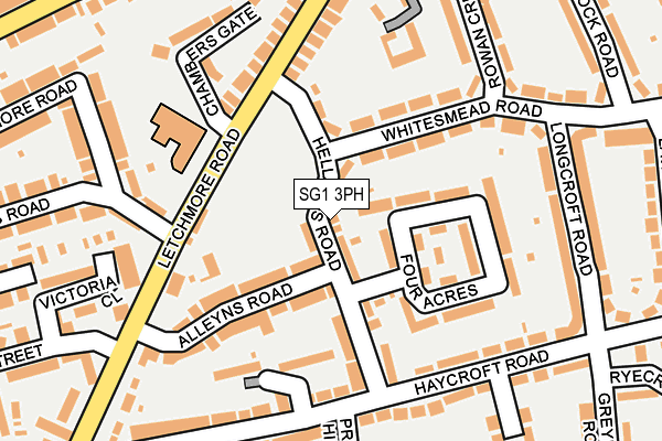 SG1 3PH map - OS OpenMap – Local (Ordnance Survey)