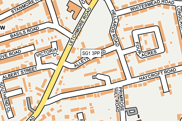 SG1 3PP map - OS OpenMap – Local (Ordnance Survey)