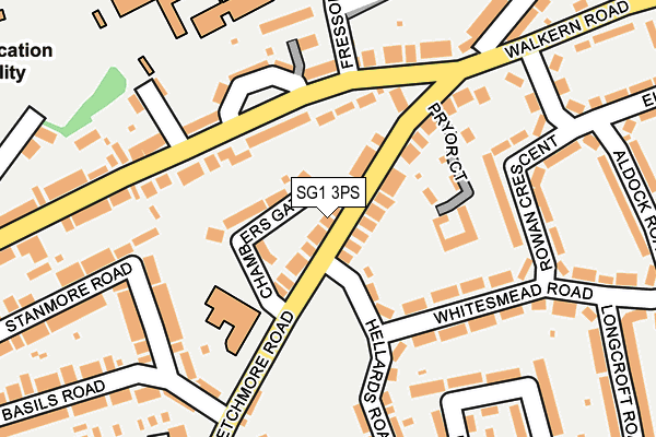SG1 3PS map - OS OpenMap – Local (Ordnance Survey)