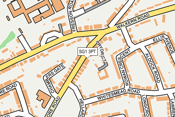 SG1 3PT map - OS OpenMap – Local (Ordnance Survey)