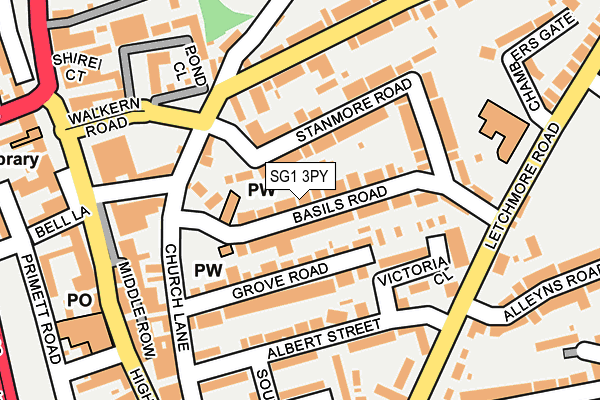 SG1 3PY map - OS OpenMap – Local (Ordnance Survey)
