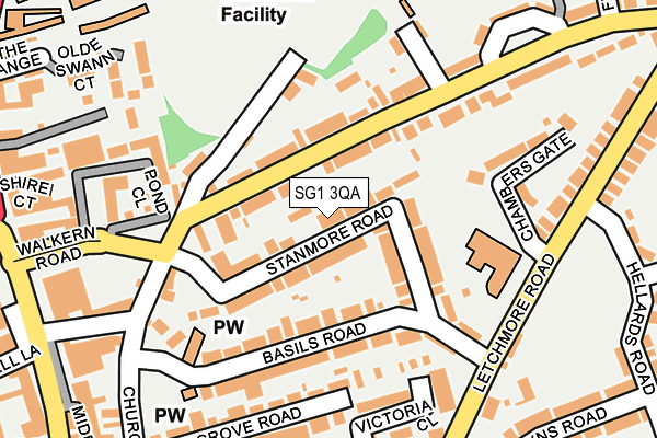 SG1 3QA map - OS OpenMap – Local (Ordnance Survey)