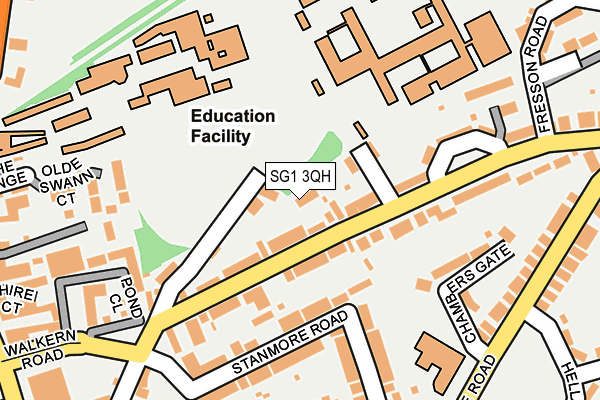 SG1 3QH map - OS OpenMap – Local (Ordnance Survey)