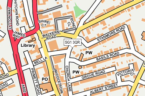 SG1 3QR map - OS OpenMap – Local (Ordnance Survey)