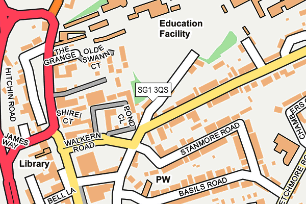 SG1 3QS map - OS OpenMap – Local (Ordnance Survey)