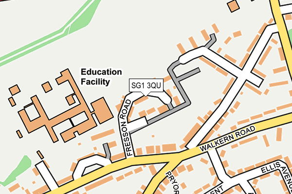 SG1 3QU map - OS OpenMap – Local (Ordnance Survey)