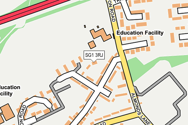 SG1 3RJ map - OS OpenMap – Local (Ordnance Survey)