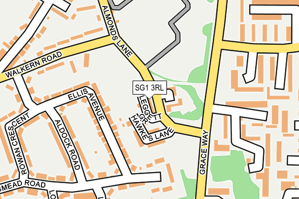 SG1 3RL map - OS OpenMap – Local (Ordnance Survey)