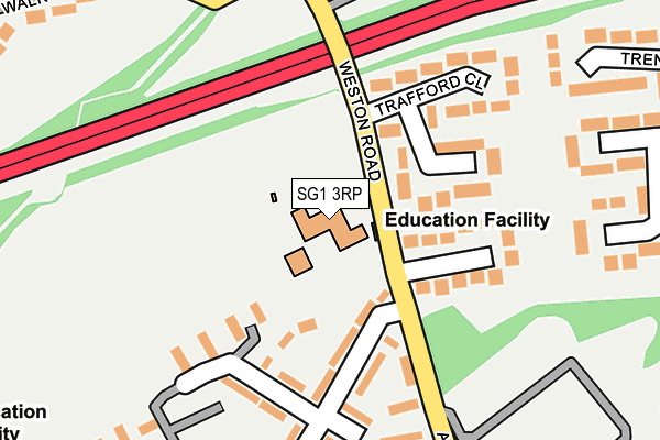 SG1 3RP map - OS OpenMap – Local (Ordnance Survey)