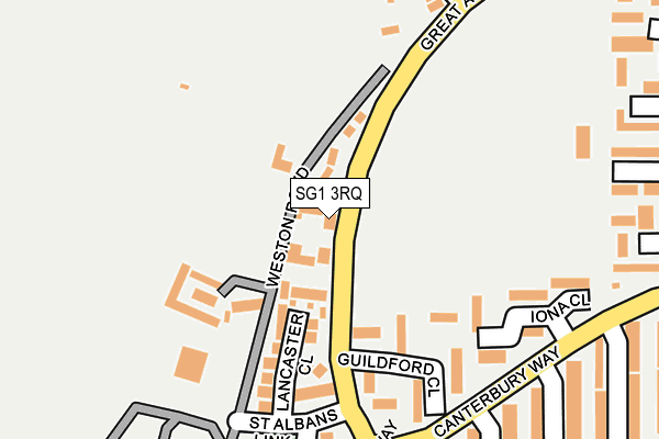 SG1 3RQ map - OS OpenMap – Local (Ordnance Survey)