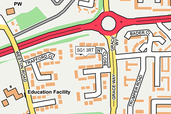 SG1 3RT map - OS OpenMap – Local (Ordnance Survey)