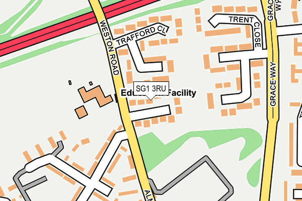 SG1 3RU map - OS OpenMap – Local (Ordnance Survey)